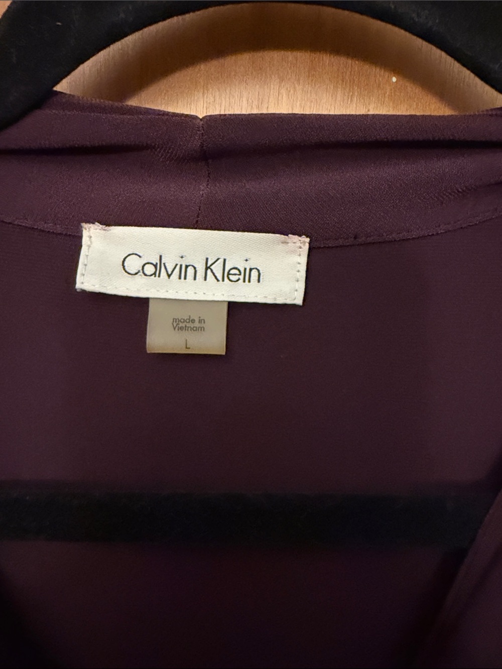 Calvin Klein Sleeveless Knot-Neck Camisole in Plum - Picture 2 of 3